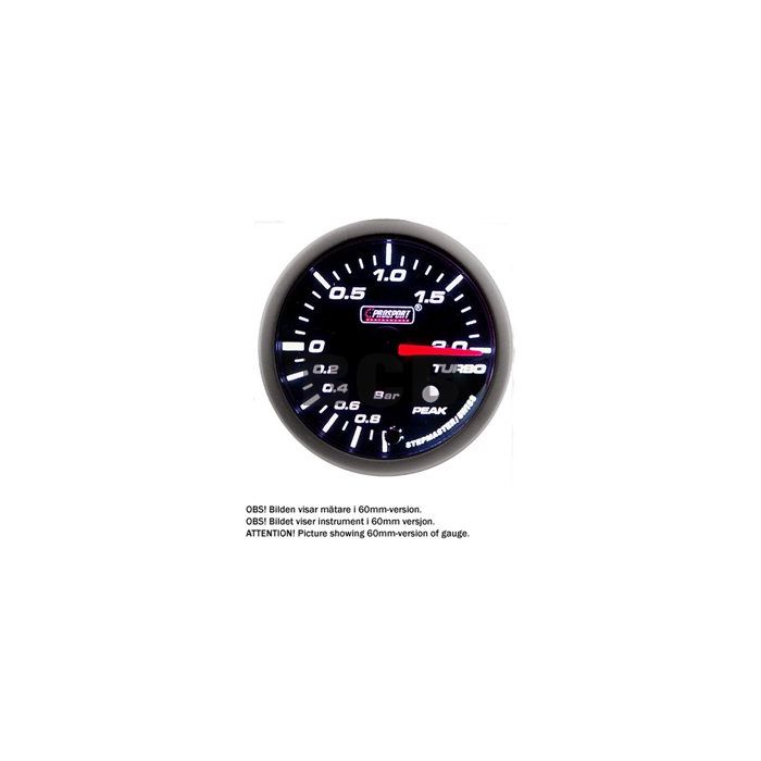 INSTRUMENT 52MM PROSPORT S 2.0BAR TURBOTRYKKMÅLER