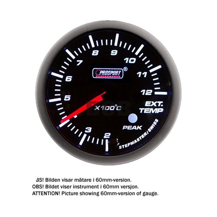 INSTRUMENT PROSPORT-S 52MM EKSOSTEMP.MÅLER MED LYDVARSEL
