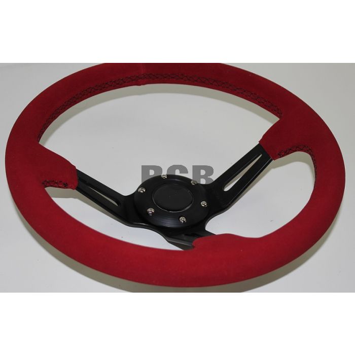 Ratt rød mocca m/ svarte eker 345mm / 90 mm dyp UTGÅTT