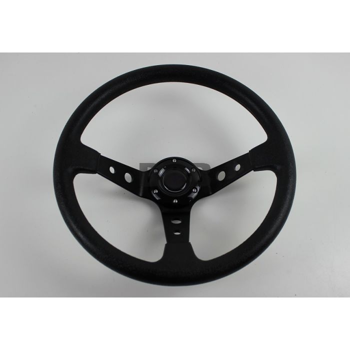 Ratt svart PU m/ svarte eker 345mm / 90 mm dyp