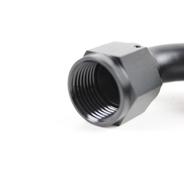 AN10 90 grader Svart for PTFE slange