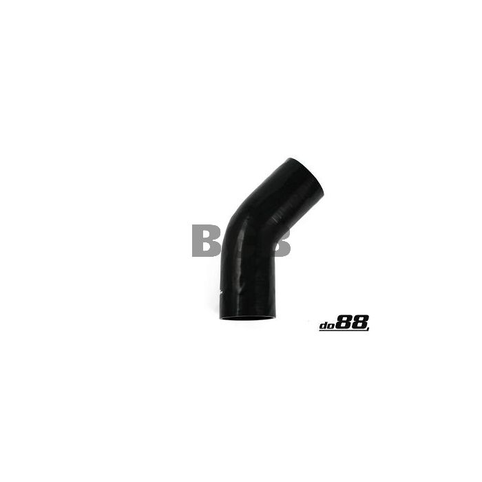SILIKONSLANGE SVART 45 GRADER 4,25" (108MM)