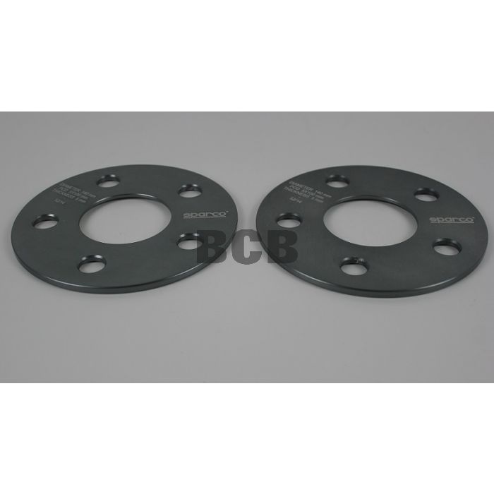 SPACER SETT FOR EN AKSEL GOLF AUDI. 5MM. 5X100 SPARCO
