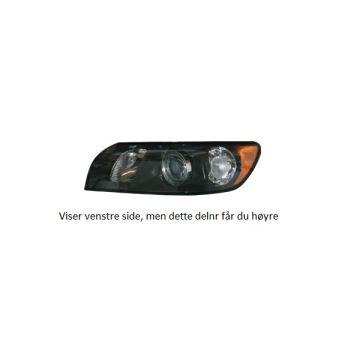 HOVEDLAMPE VOLVO S40/V50 2004-2007 HØYRE mørk innsats