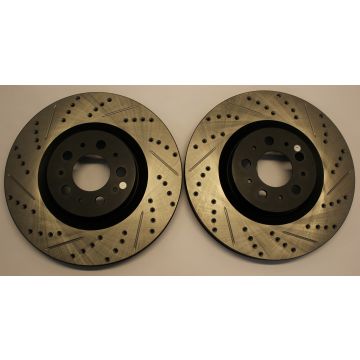 BREMSESKIVE FORAN S60R V70R 330MM. BORR OG SLISS.pris for 2. IPD