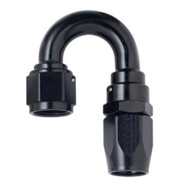 AN4  X 180 POWER-FLOW HOSE END BLACK PS: 3000 SERIEN