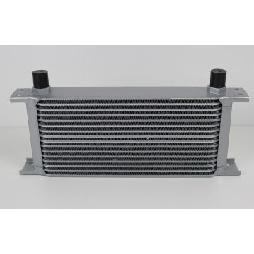OLJEKJØLER 16RADER SØLV. H-12,3CM B-32CM TYKK-5CM. AN8.