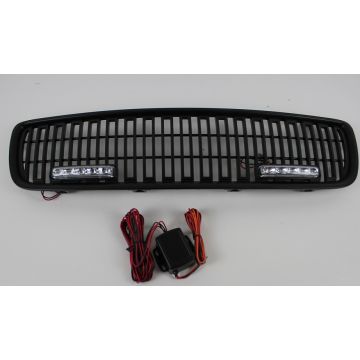 GRILL V70N 05-07 SORT MED LED LAMPER