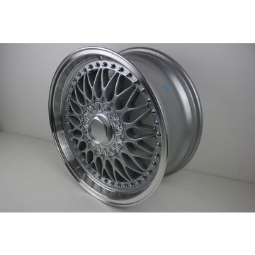 Felg RC90 krysseiker 7,5x17" ET20 silver/polert (lakk)      