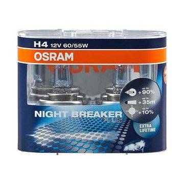 LYSPÆRE H4 NIGHT BREAKER 90% STERKERE LYS