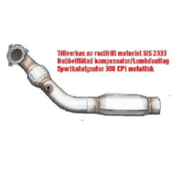 EKSOS FRONTRØR/DOWNPIPE 3" JT VOLVO 850 S/V/C70 S60 V70N