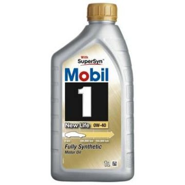 OLJE MOBIL 1 NEW LIFE 0W-40 SYNTETISK MOTOROLJE 1LITER