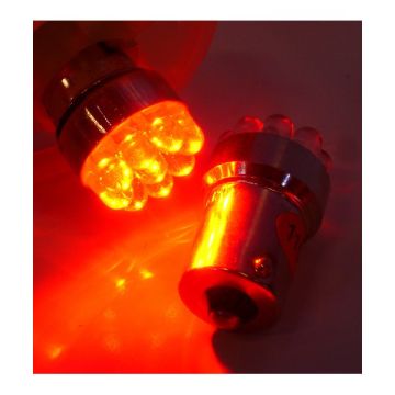 LYSPÆRE X-D LIGHT LED BULB RED BA15S 9 LEDS EQUALS 5 WATT- P