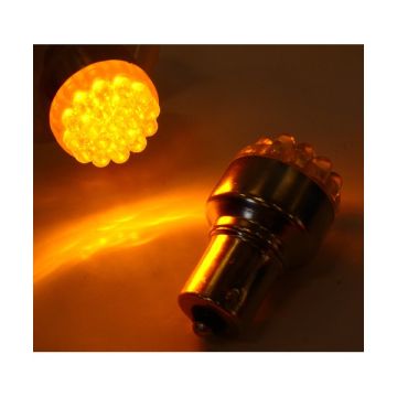 LYSPÆRE X-D LIGHT LED BULB ORANGE BA15S 9 LEDS 5 WATT- PAIR