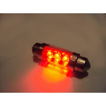 LYSPÆRE X-D LIGHT DOMELIGHT 39MM 6-LED RED - PAIR