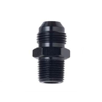 AN8 X 1/4 MPT, STRAIGHT ADAPTER BLACK